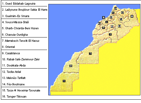 régions Maroc